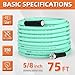OULEME 75ft Premium RV Water Hose with Storage Bag, 5/8