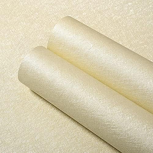 KAILOK Beige Silk Wallpaper Self Adhesive Peel and Stick Contact Paper Removable Textured Wallpaper for Bedroom Livingroom Other Wall Easy to Use 15.7" x118"
