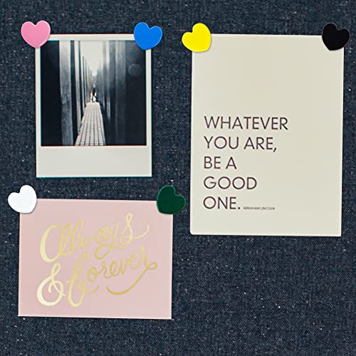 100 Pcs Heart Shape Push Pins For Cork Board Cute Thumb Tacks Decorative Steel Push Pins For Bulletin Board Home School Office Kitchen (Multicolor) #TOP4