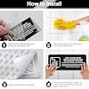 4 Pack Employees Must Wash Hands Before Returning to Work Sign, Bilingual English and Spanish, Black, Acrylic Hand Washing Sign with Self-adhesive, 8x3, for Business Bathroom