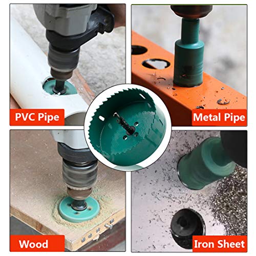 Image of 108mm /4.25 inch Hole Saw BI-Metal Heavy Duty Hole Cutter for Wood Cornhole Boards Plastic Drywall Fiberboard