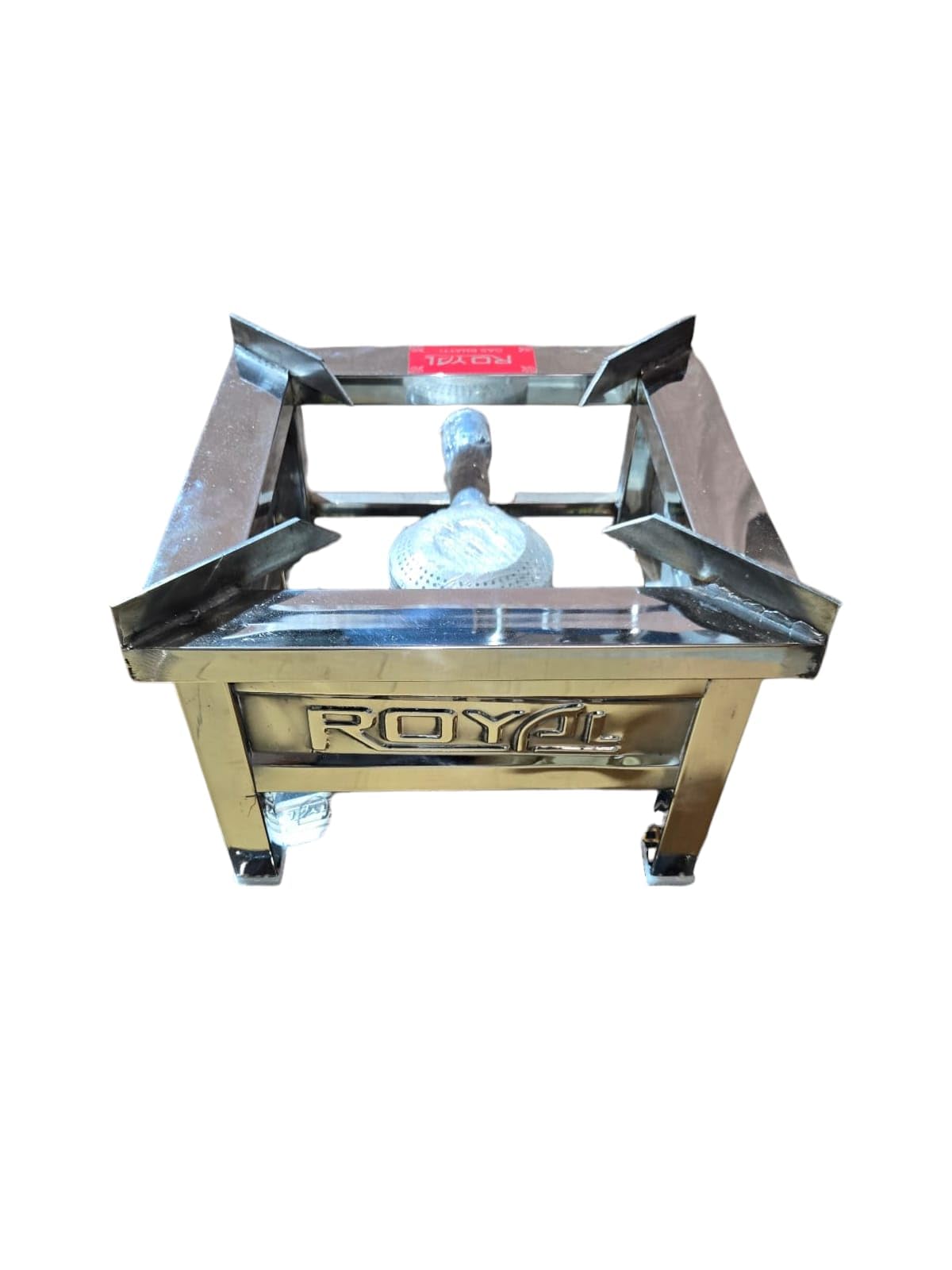 Single Burner Stainless Steel Square Canteen Bhatti Gas Stove (Silver; 10 X 10)-image-30