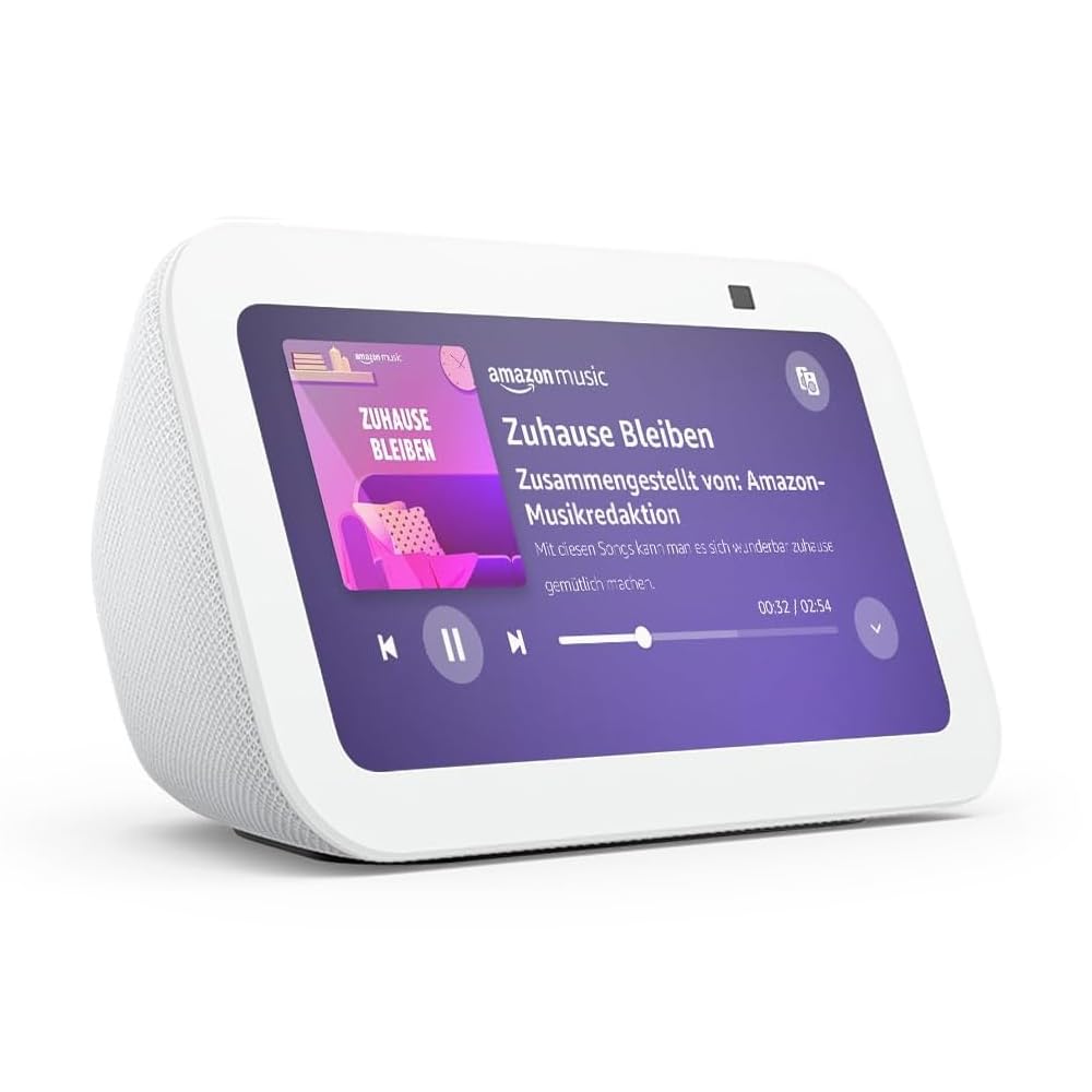 Echo Show 5 (Neueste Generation) | Kompakter smarter Touchscreen zum Steuern deines Smart Homes und mehr | Weiß, mit Alexa+ Early Access