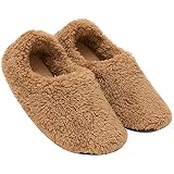 [mianshe] あったか ルームシューズ スリッパ かかと付き 男女兼用 もこもこ 軽量 洗える キャメル XL