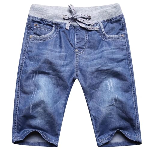 Boys' Pull On Straight Denim Shorts Pants, 2T-14 Years