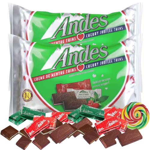 Andes Mint Cherry Jubilee And Creme De Menthe, Valentines Day Candy, Pack Of 2, 9.14 Ounces #TOP19