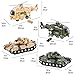 Vokodo 5 Pack Armed Forces Vehicle Bundle Toy Playsets, Friction Power Vehicles Includes Helicopter, Tank and Army Figurines, Military Car, Truck Pretend Play Toys Toddler Kids Boys