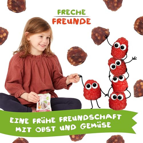 FRECHE FREUNDE Bio Fruchtgummi Apfel-Himbeere mit Reispops, fruchtig-süßer Snack für Kinder, glutenfrei, vegan, 20er Pack (20 x 30g)