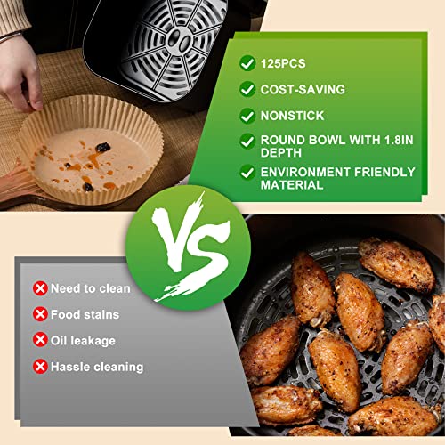 Disposable Paper Liners For Ninja Air Fryer, 125Pcs 63In