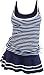 MiYang Women's Tankini Striped Vintage Swim Dress (Deep Blue X-Large)