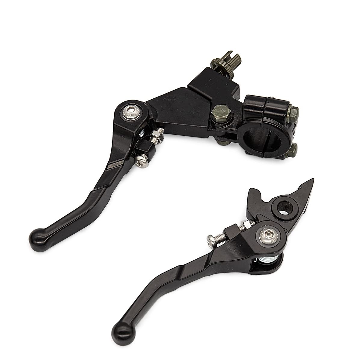 Folding Motorcycle Brake Levers Clutch Lever Set for Motorcycle Pit Bike ATV Quad 50cc 110cc 125cc 140cc 160cc 200cc Pit Pro Xmoto BSE KAYO(Black)