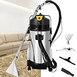 Commercial Carpet Cleaning Machine, 3-in-1 Wet Dry Vacuum Cleaner with High Suction and Wheels for Carpet, Floor, and Auto Detailing