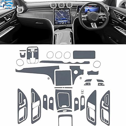 Película TPU Mercedes GLC W254 2023-2025 protectora de consola central RHD 6
