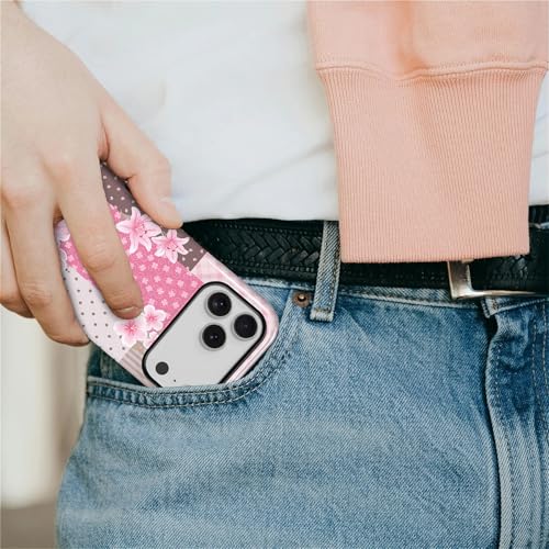 Coque iPhone 17 Pro antichoc durable avec protection anti-rayures patchwork floral - 7