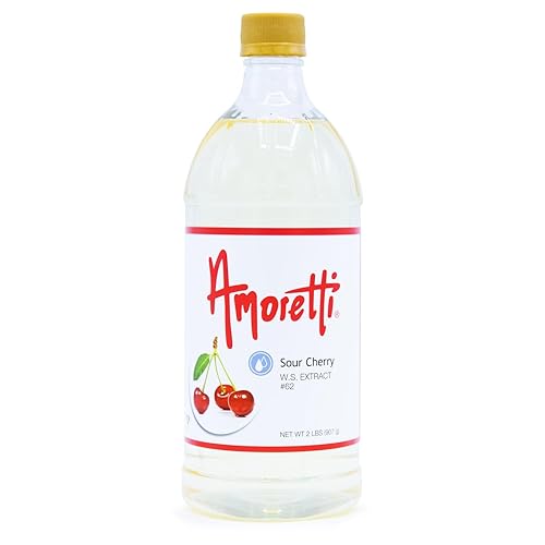 Miniatura 4 de Amoretti - Extracto de cereza agria roja soluble en agua de 2 onzas - Altamente concentrado y perfecto para pasteles, salados, elaboración de