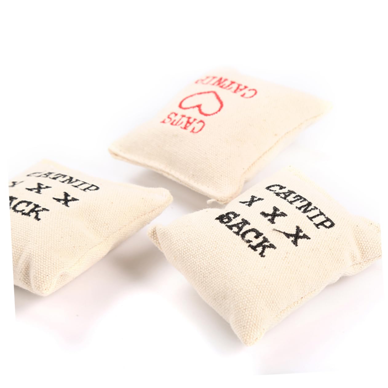 Happyyami 30pièces Sachets Toile De Catnip pour Chats Jouets Coton Doux Et Résistant Accessoires pour Animaux De Compagnie Plusieurs Styles