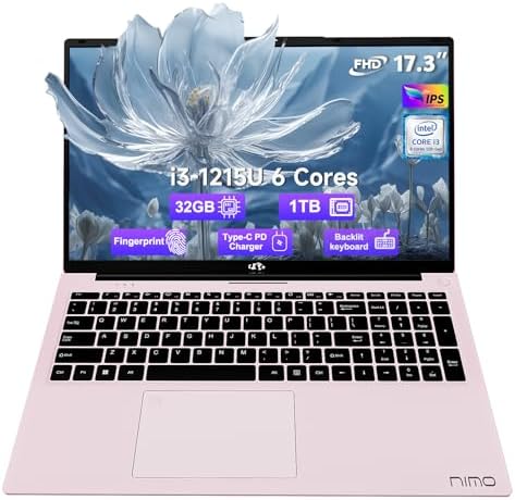 NIMO 17.3" FHD-Laptop, Intel 6 Cores i3-1215U 16GB RAM 256GB SSD ...
