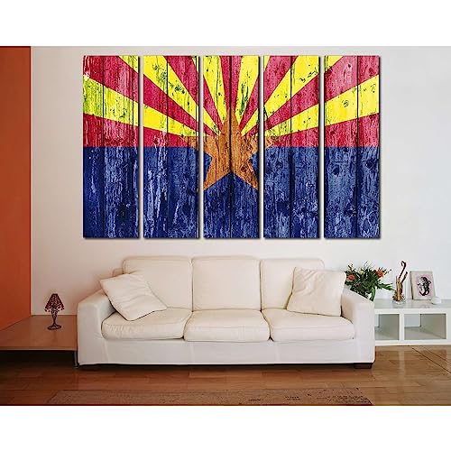 Drapeau de l'Arizona №834 tableau 5 panneaux ZELLART 140x90 cm