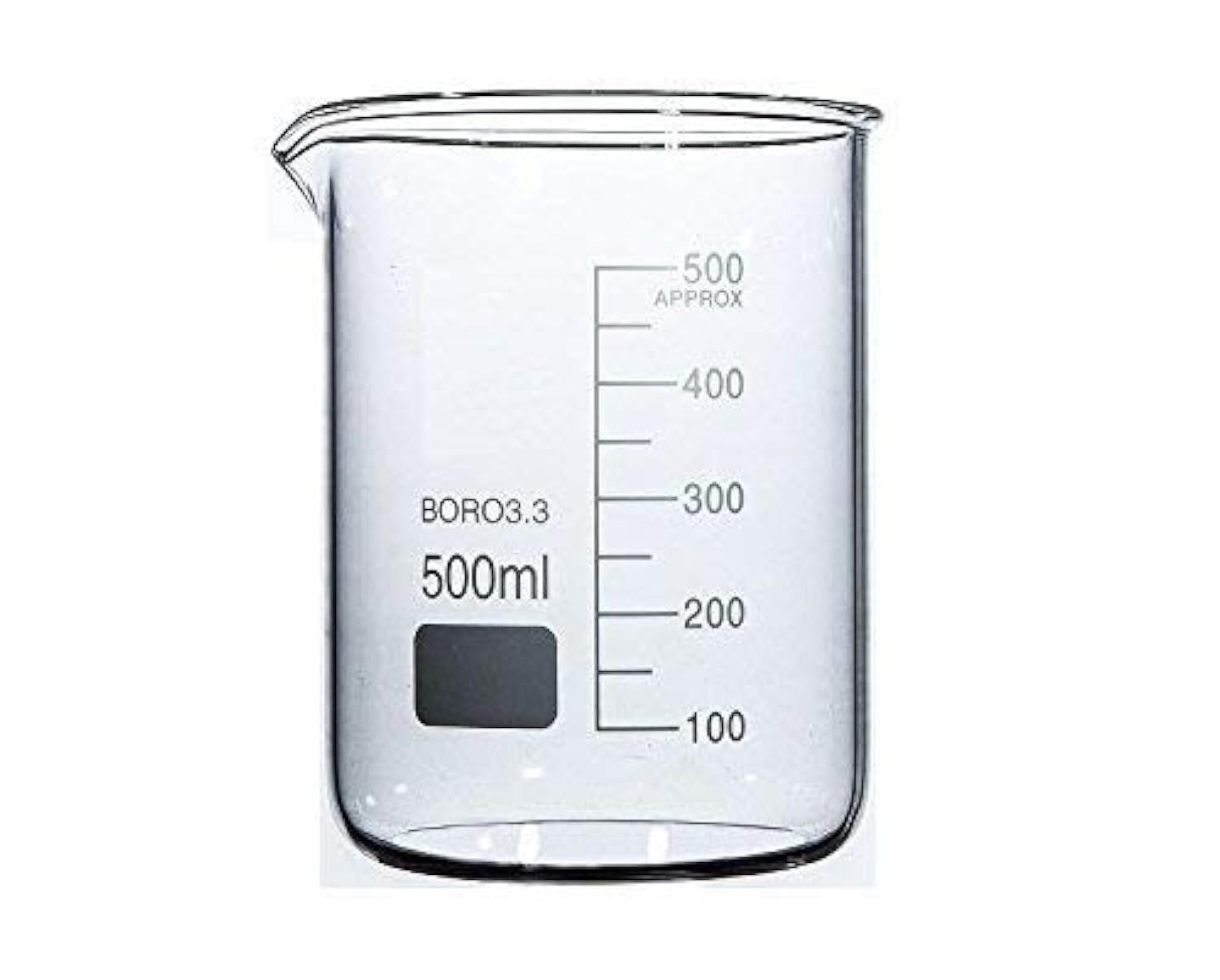 Zlewka laboratoryjna, Zlewka miarowa ze szkła borokrzemowego, podgrzewana w wielu rozmiarach(500ml)