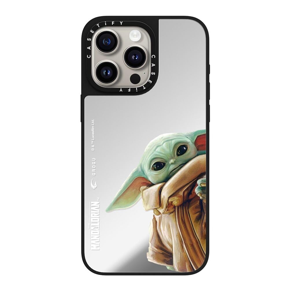 CASETiFY Capa espelhada para iPhone 15 Pro Max [Mandalorian Co-Lab