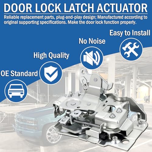 Image of Front Right RH Passenger Side Door Lock Latch Actuator 940-103 Compatible with Chevy GMC C1500 C2500 C3500 K1500 K2500 K3500 S10 Safari Yukon Suburban Kodiak Tahoe, Replaces 16631626 16602474