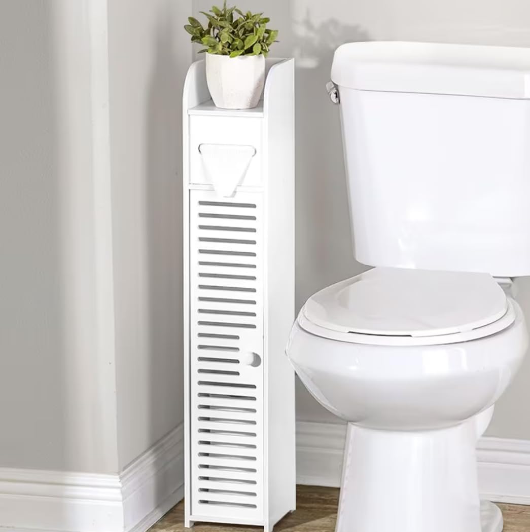 The Lakeside Collection Bathroom Storage Cabinet with Toilet Paper Holder