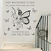 OUFEI Wall Decals Peel and Stick Black Butterfly Letters Stickers for Baby Kids Nursery Girls Bedroom Living Room Decoration #4
