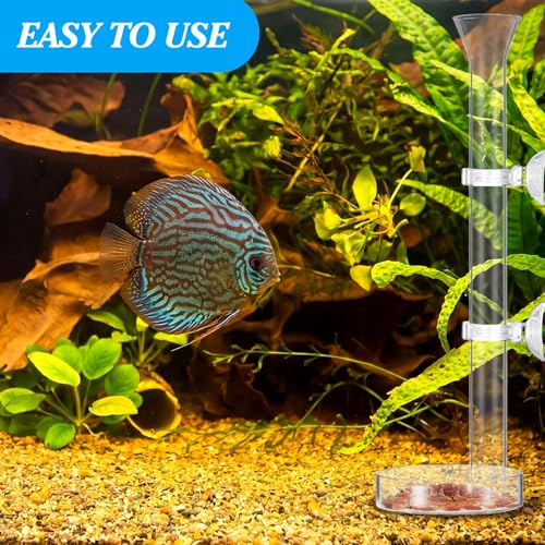 Image of CHENGU 3 Pieces Shrimp Feeding Tube and Dish Set, 10 Inch Glass Shrimp Feeder Tube and 2 Aquarium Dish Bowl Fish Tank Feeding Supplies for Fish Tank Aquarium