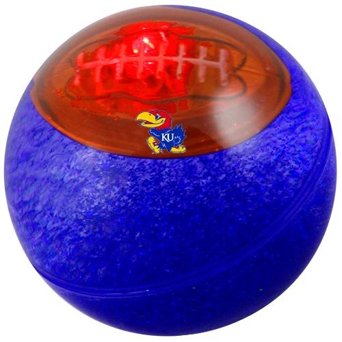 NCAA Kansas Super Ball, 3-Inch, Clear