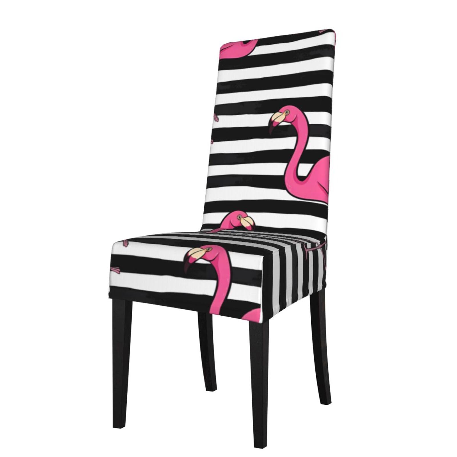 YYHWHJDE Pink Flamingo Prints Protection Cover for Dining Chair – Stretchable Slipcovers for a Refreshing Dining Room Makeover