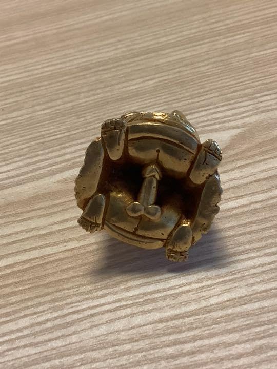 《 チベット密教　新品　1点物 》 オリジナル　金張り　歓喜天　ガネーシャ　秘仏 チベット密教 新品 1点物 》 オリジナル 鍍金 歓喜天 ガネーシャ B