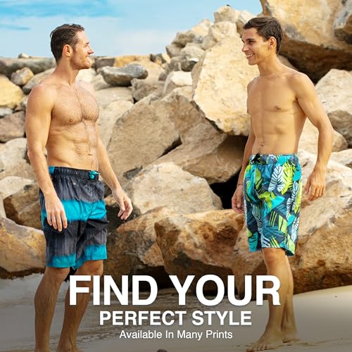 Image of Kanu Surf Men's Big Viper Extended Size Stripe Swim Trunk