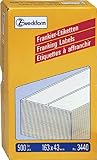 frankieretiketten 45 x 132  Avery Zweckform Frankieretiketten doppelt/3440 B163xH43 mm Inh.500