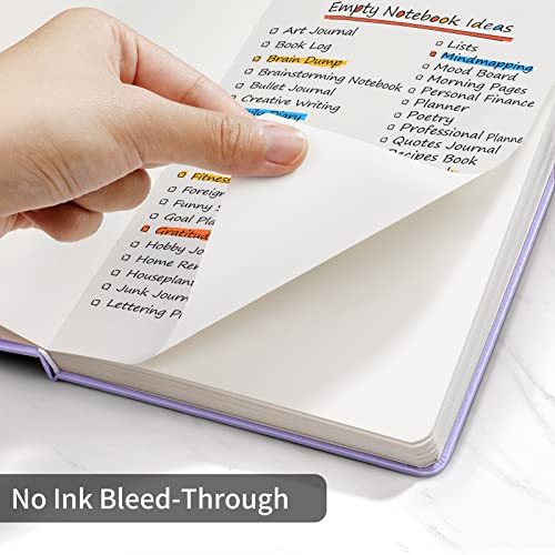 Annecy-Blank-Journal-Notebook-Medium-55x-825-160-Pages-100GSM-Writing-Paper-A5-Purple-Faux-Leather-Cover-with-Pen-Loop