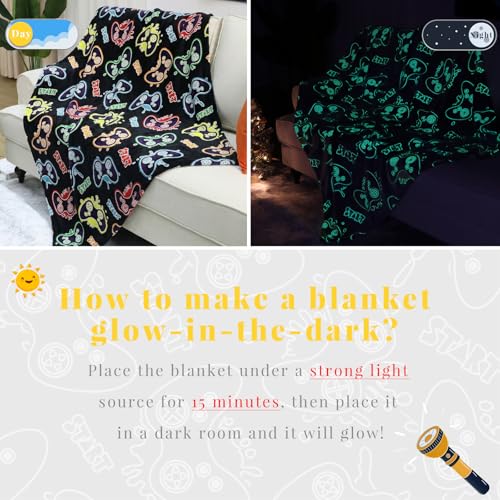 Image of Gamer Gifts for Boys Glow in The Dark Gaming Blanket for Kids, Birthday Gifts for Boys Age 8-12, Game Controller Throw Blanket, Soft Kids Blanket for Game Room Decor 40 inchx60 inch