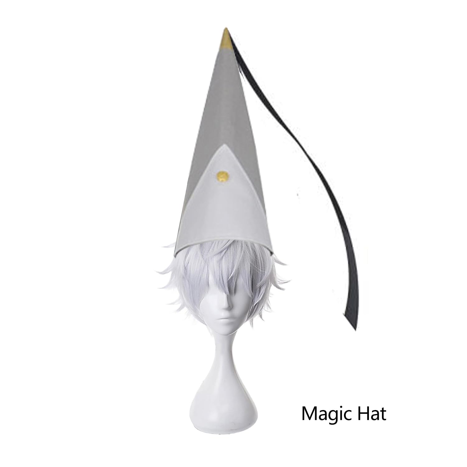 Silber Weiß Cosplay Perücke Untrimmed Bob Kurzhaar für Erwachsene Männer Halloween Universal Cos Anime Rollenspiel Party Hitzebeständige synthetische Haare