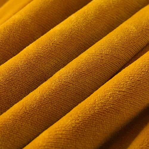 Nanpiper Throw Blanket Warm Sherpa Blanket Soft Fuzzy Plush Reversible Fleece Microfiber For Bed/Couch(60"X80",Ginger Yellow) #TOP4
