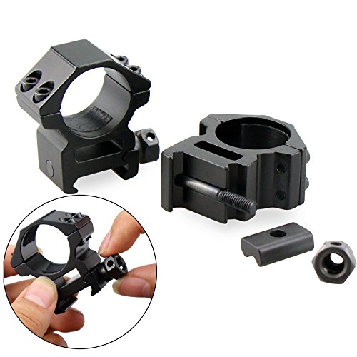 Modkin Rifle Scope Rings, Medium Profile Scope Mounts For Picatinny/Weaver Rail (1 Inch, Set Of 2) #TOP4