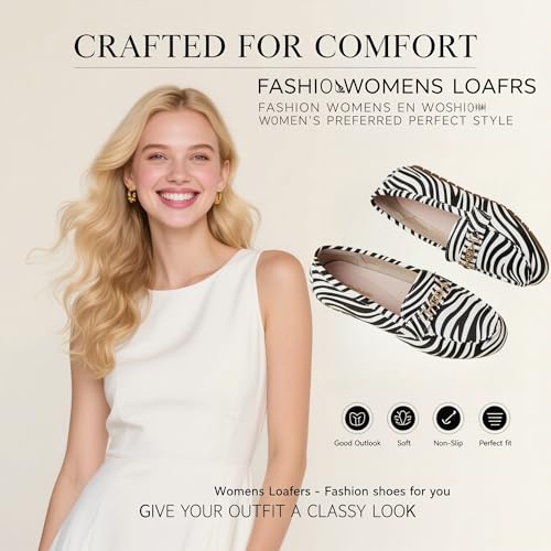 Image of Women's Loafer Shoes Leisure Slip On Work Shoes Comfort Walking Flats