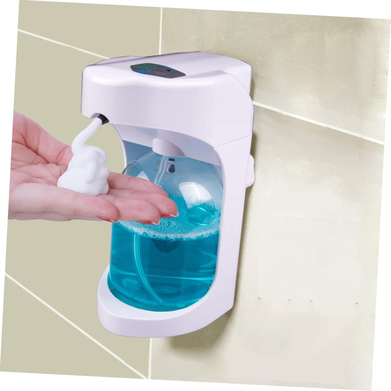 ABOOFAN Automatic Touchless Soap Dispenser Infra Sensor Wall Mounted Countertop Compatible with Any Liquid Soap Settings for Kitchen Bathroom Office