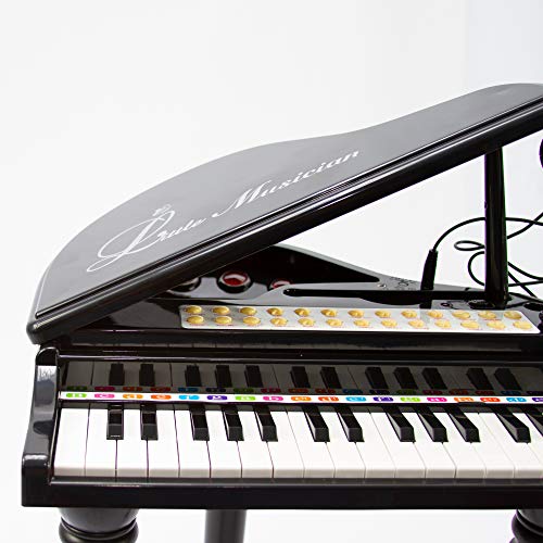 PIANO TECLADO INFANTIL MICROFONE BANQUINHO MC421P