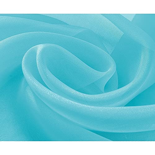 RT Designers Collection Celine Sheer 55 x 216 in. Sheer Curtain Scarf, Blue3