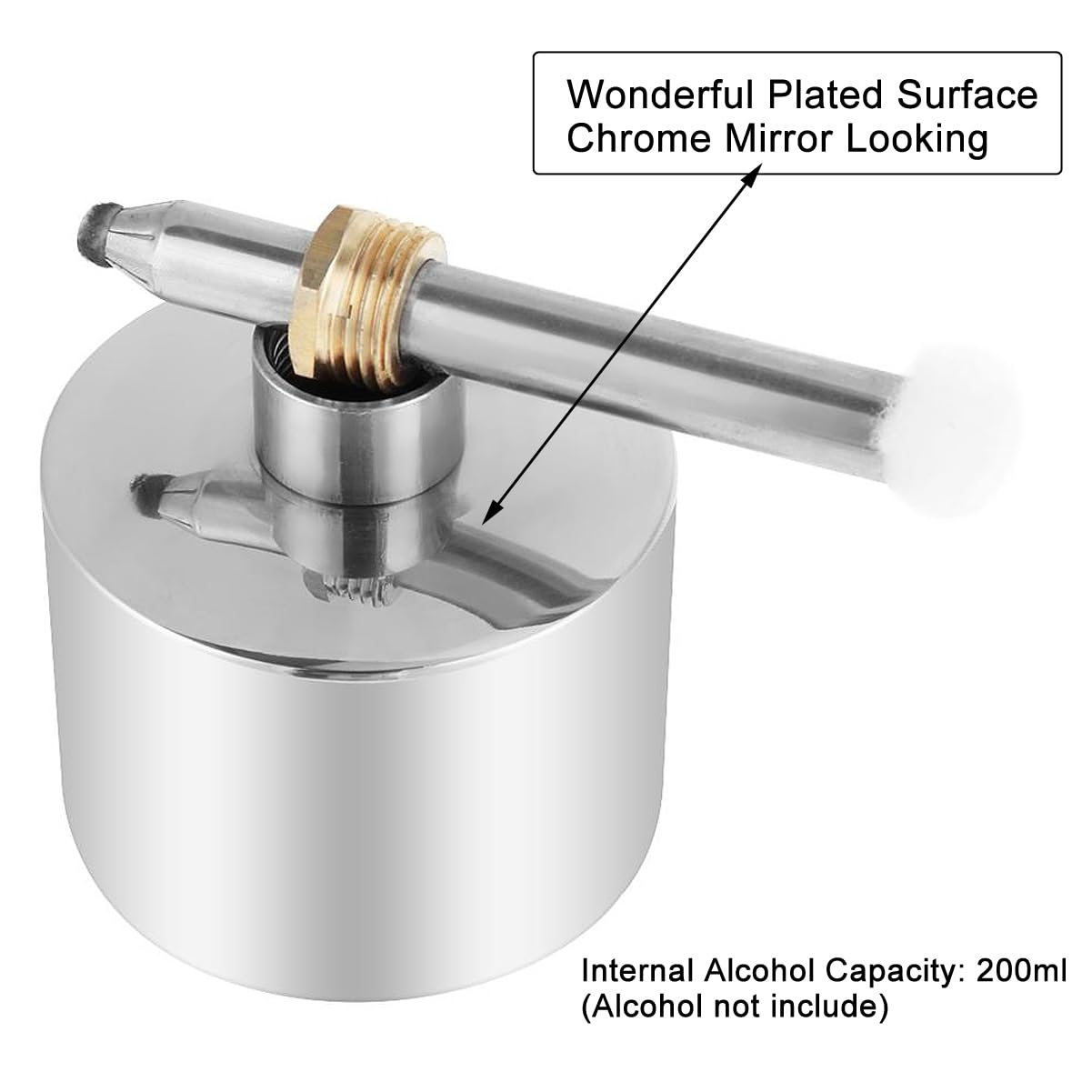 Bruciatore Ad Alcool Da 200 Ml Senza Stoppino - Acciaio Inox 304 Per Laboratorio, Odontotecnici, Chimica - Foto 5
