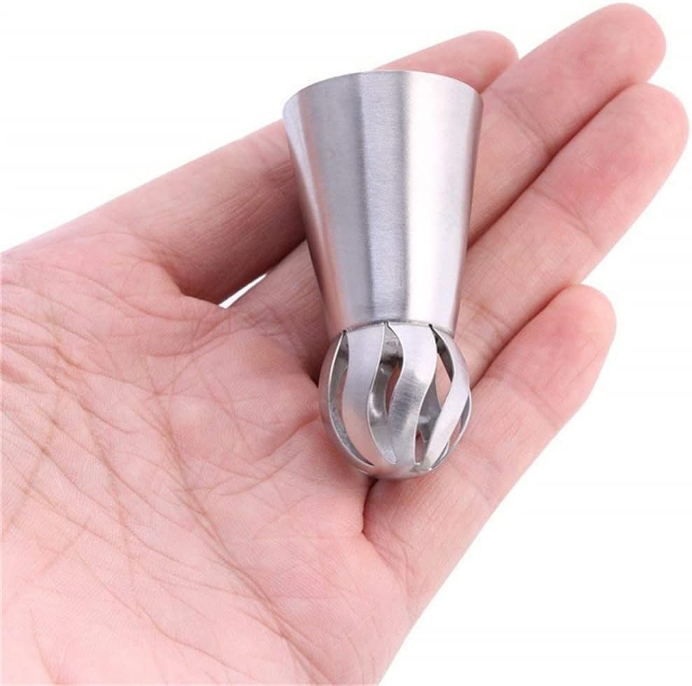 3PC Cupcake Stainless Steel Sphere Ball Shape Icing Piping Nozzles Pastry Cream Tips Torch Pastry Tube Decoration Tools