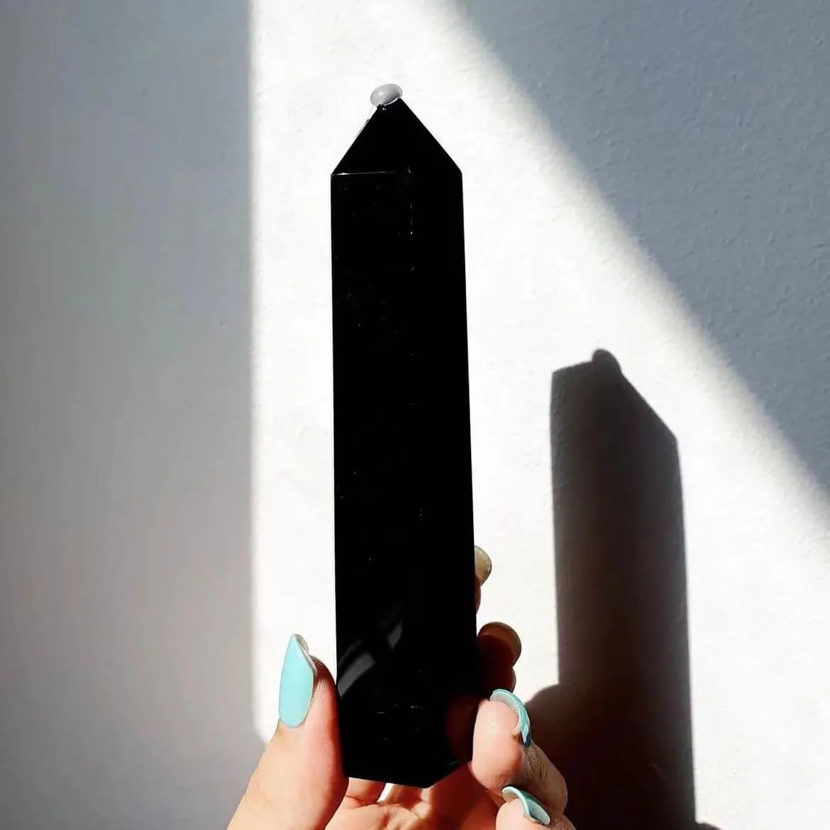 AARTERZZA 1pc 6-7cm Obsidian Tower Point Polished Crystal Home Decor for Balancing