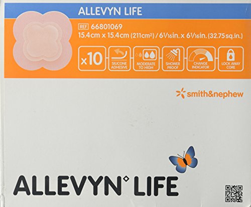 Smith & Nephew Foam Dressing Allevyn Life 6.06 X 6.06 Quadrilobe Sterile pack of 1- 10 counts (#66801069, Sold Per Box)