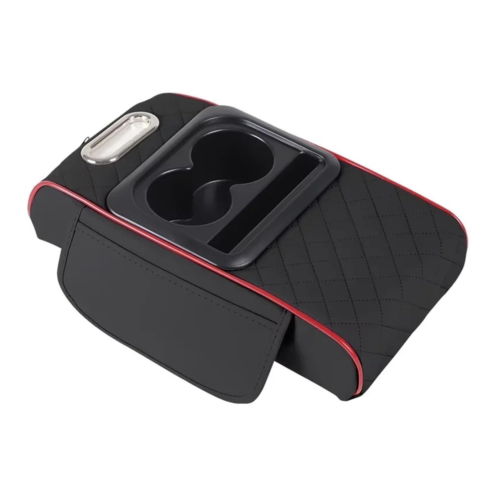 HIVZIVCCIK Armrest Storage Box In-Car Armrest Storage Box Container Heightening Cushion With Cup Holder Design Car Center Console Organizer Accessories Center Console Organizer Tray(1)