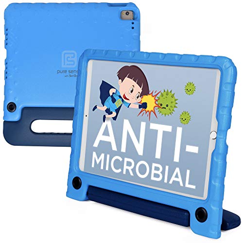 Pure Sense Buddy Antimicrobial Kids Case for Apple iPad 4, iPad 3, iPad 2 | Full Kit: Rugged Case Stand, Magic Handle, Screen Protector, Strap, and Spray