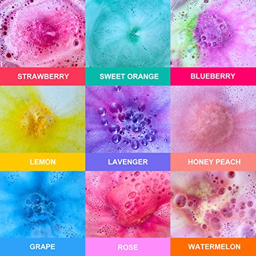 Medanir Light Up Bath Bombs Gift Set For Kids With Surprise Inside, 9 Pack Organic Bath Bomb Spa Set For Women With Fizzies, Shea & Coco Butter Dry Skin Moisturize, Gifts For Birthday, Christmas #TOP3
