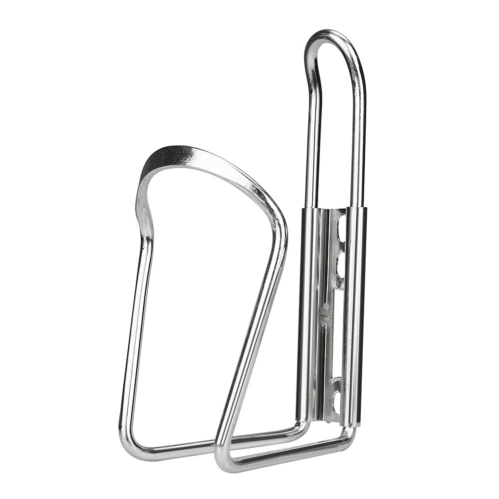 Bike Bottle Holder, Water Bottle Cage Aluminium Alloy Water Bottle Holder fit Bicycles, MTB, Baby Strollers, Wheelchair Silver 1PCS
